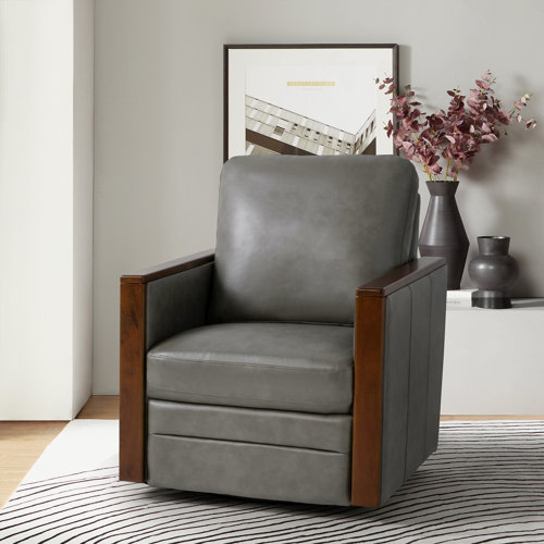 Latitude Run® Nuria Vegan Leather Swivel Armchair Wayfair